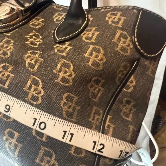 Dooney & Bourke Black and Tan Satchel Bag - Picture 6 of 12